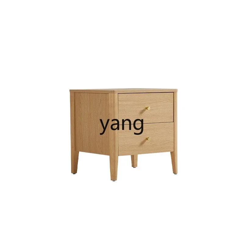 

Lh smart bedside table solid wood home bedroom bedside rack small safe