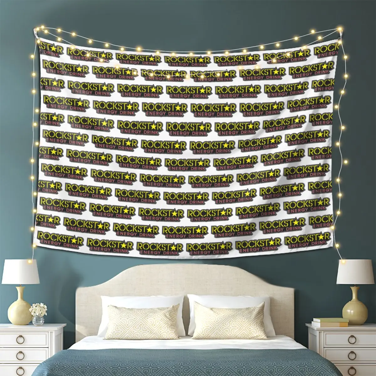 

Rockstar Energy Drink Гобелен Настенный Эстетический Гобелен для украшения дома для комнаты в общежитии