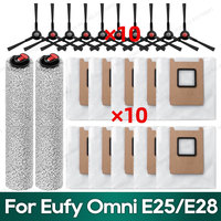 Compatible for Eufy Omni E25 / E28 Accessories Main Brush Hepa Filter Dust Bag Roller Mop