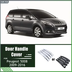 Chrome Door Handle Cover Trim for Peugeot 5008 T8 MK1 2009-2016 2010 2011 2012 2013 2014 Luxury Car Accessories Sticker Styling