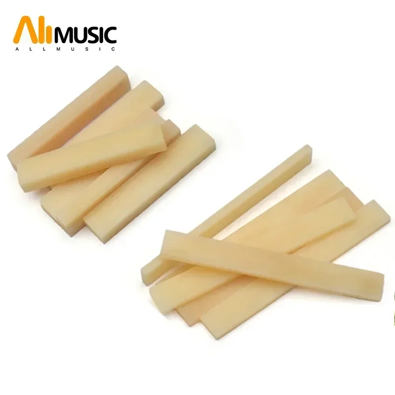 50Pcs Natural Colour Blank Buffalo Bone Guitar Nuts and Saddle for String Instruments Guitar Bass Mandolin Banjo Ukulele Parts