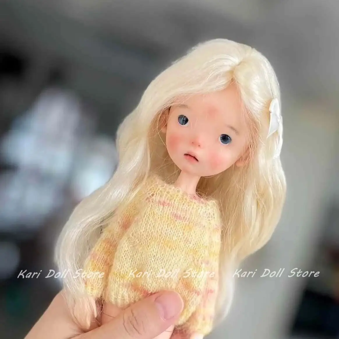 

Kari Doll Clothes for Landazz Landoudou ob24 ob22 Doll yellow mixed color sweater