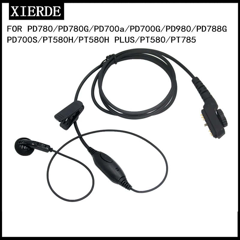 

Walkie Talkie Headset Earpiece Mic for Hytera HYT PD700 PD700G PD702G 705G PD752 PD780 PD782 PD785 PD785G PT580H Two Way Radio