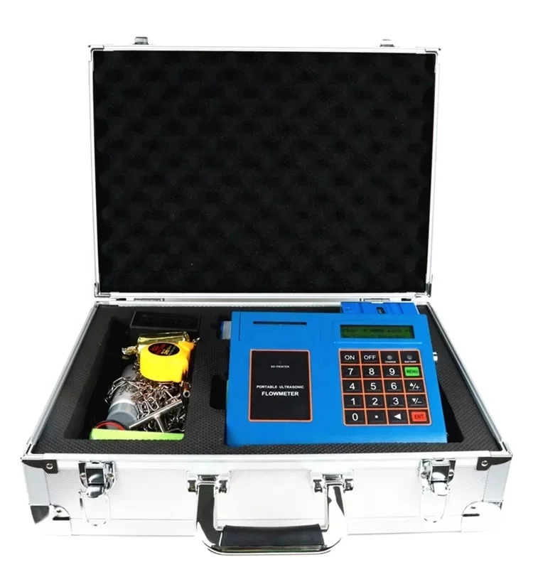 

High Quality Portable Cheap Ultrasonic Flowmeter SD Card Portable Print Clamp on Installation Ultrasonic Flow Meter
