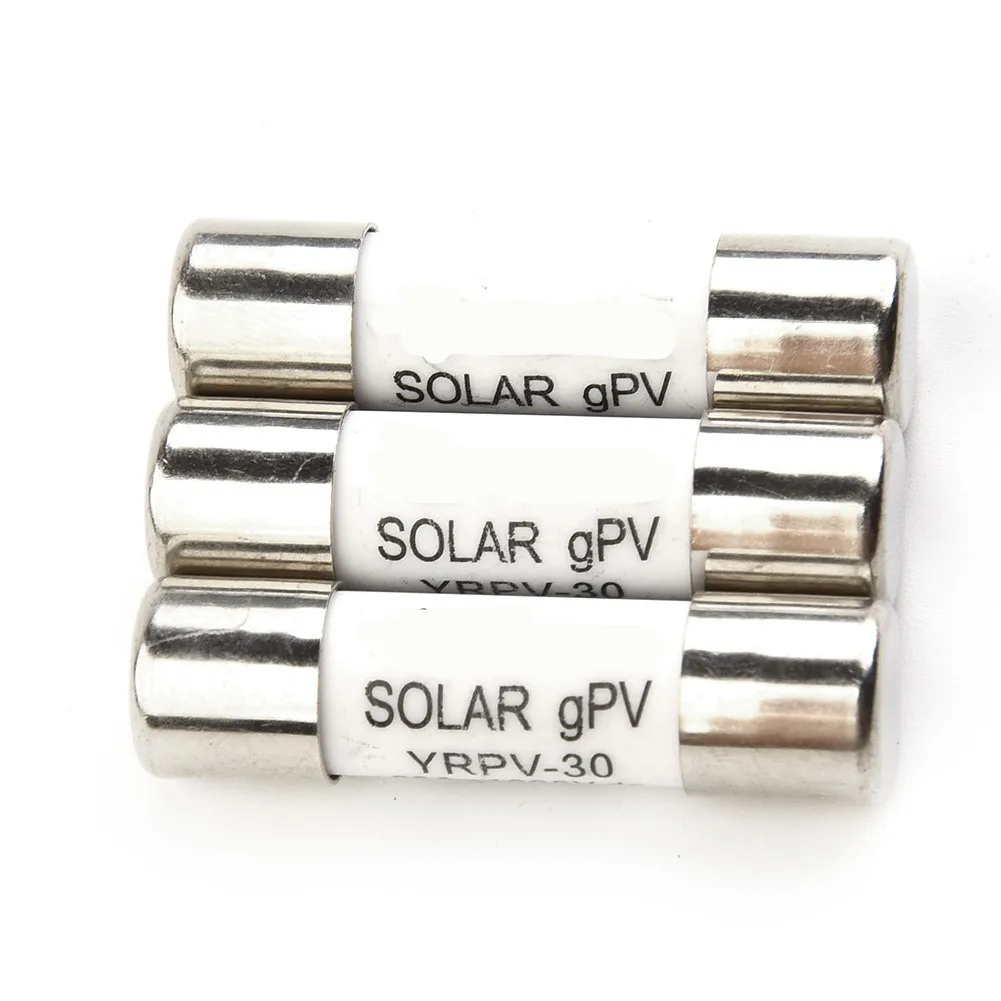 Box Protect Tool Industrial Circuit DC Fuse Photovoltaic Fuse 10*38mm 1000V 30 Amp PV 30A 3PCS Consumer DC Fuse