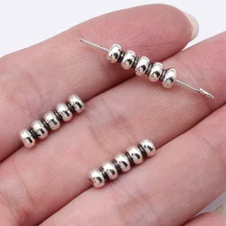 WYSIWYG 20pcs 16x4.5x4.5mm Antique Silver Color Small Hole Beads Spaced Beads For DIY Jewelry Making Handmade Jewelry Findings