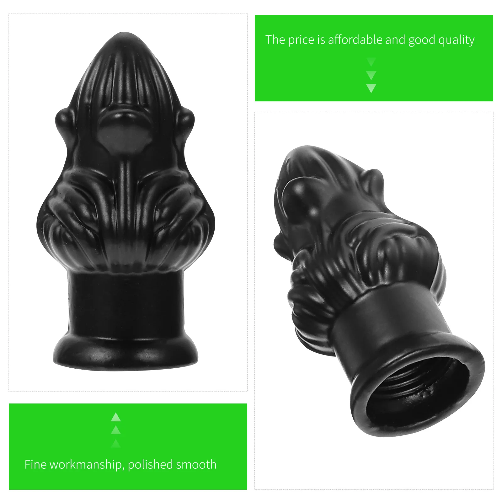 

2pcs Decorative Lamp Finials Metal Black Light Horn Frame Head Cap Knob for Table Floor Lamps Shade Accessories Modern Stylish