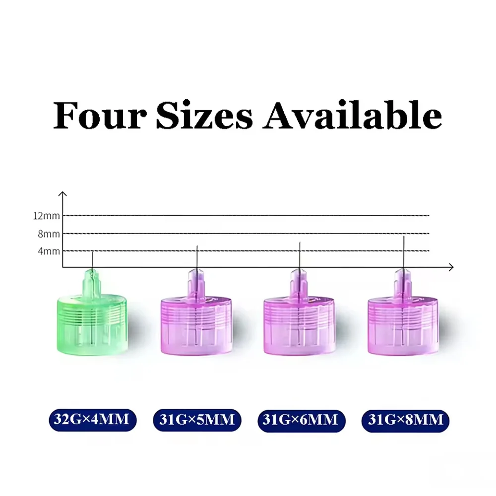 (50Pcs) 5Mm/6Mm/8Mm Disposable Ultra-Fine Insulin Pen Needles, Diabetes Injection Needles