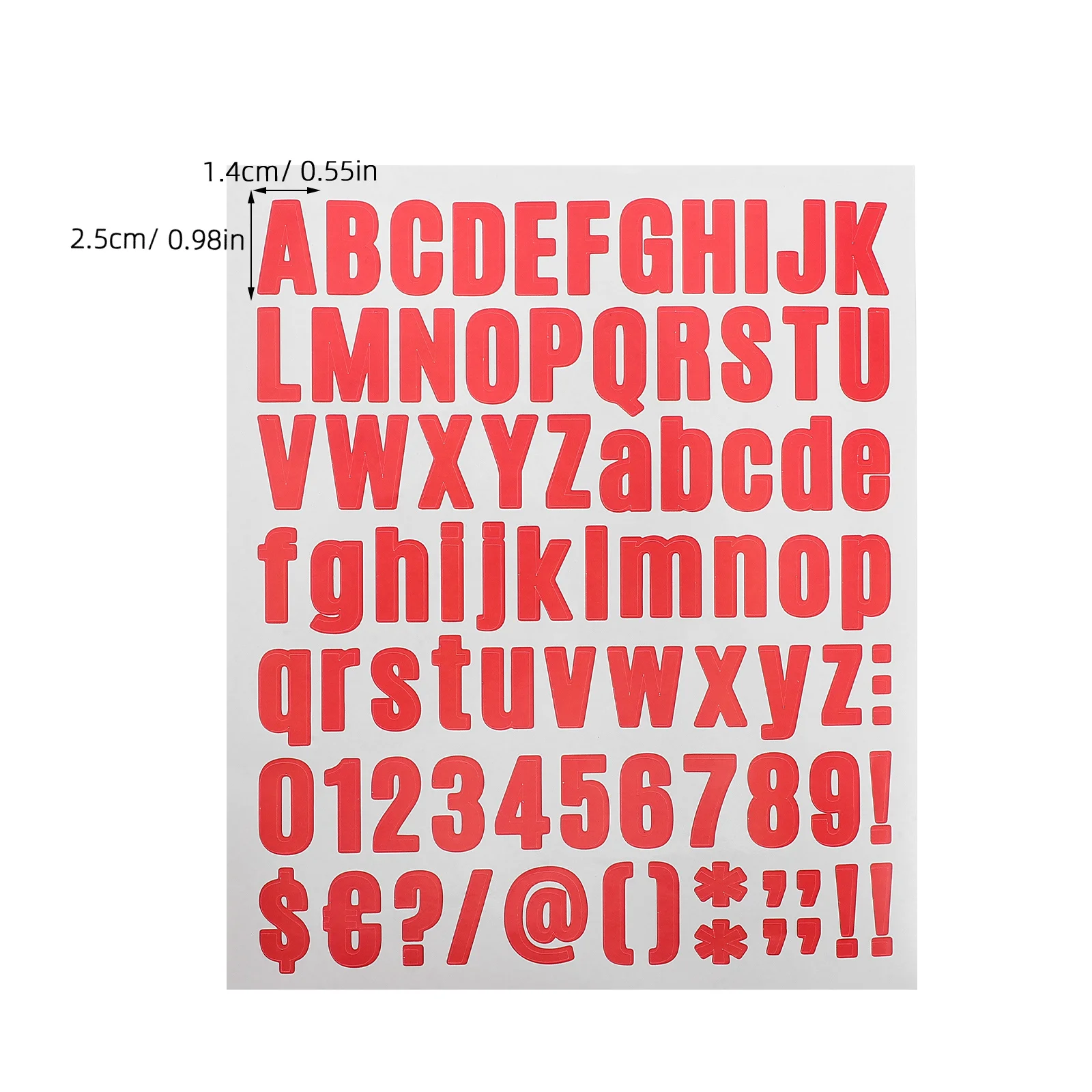 10pcs Alphabet Number Stickers Red Vinyl Letters Numbers For Diy Crafts Scrapbooking Cup Decor Wall Mailbox Window Door Outdoor