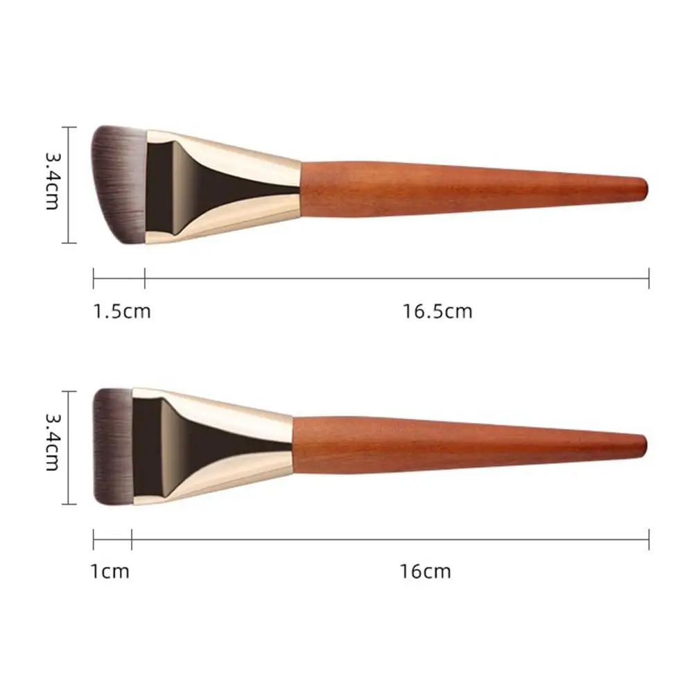 초박형 플랫 탑 파운데이션 브러쉬, 줄무늬 없는 리퀴드 및 쿠션 메이크업 어플리케이터, 매끄러운 블렌딩 전문 페이스 브러쉬