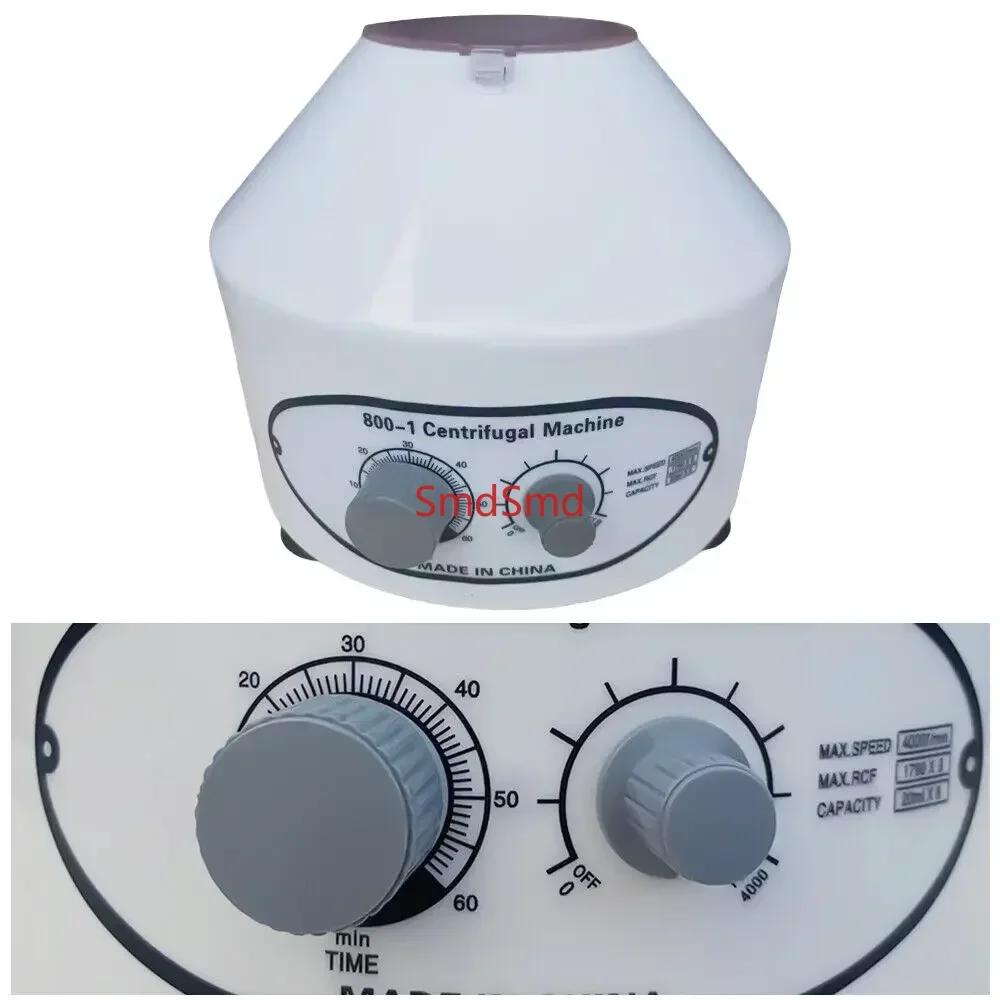 800-1 4000RPM 220V 60Hz 25W 20ml 6 Timers 0~60min Electric Tabletop Lab Centrifuge