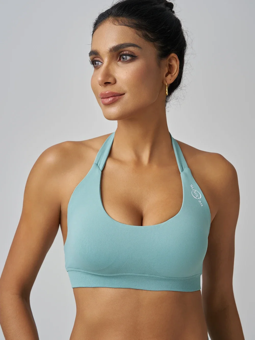 SUSISTAR Sport-BHs für Damen, hoher Halt, geformte Körbchen, Racerback, stoßfest, Workout-Crop-Tops für Damen, große Brust