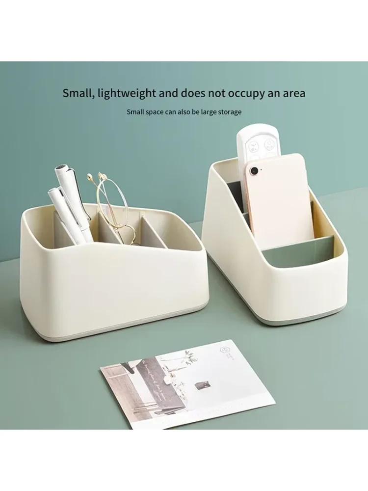 Remote Control Holder Storage Box TV Remote Control Phone Trapezoidal Storage Box Stationery Organizer Hotel Storage Supplies