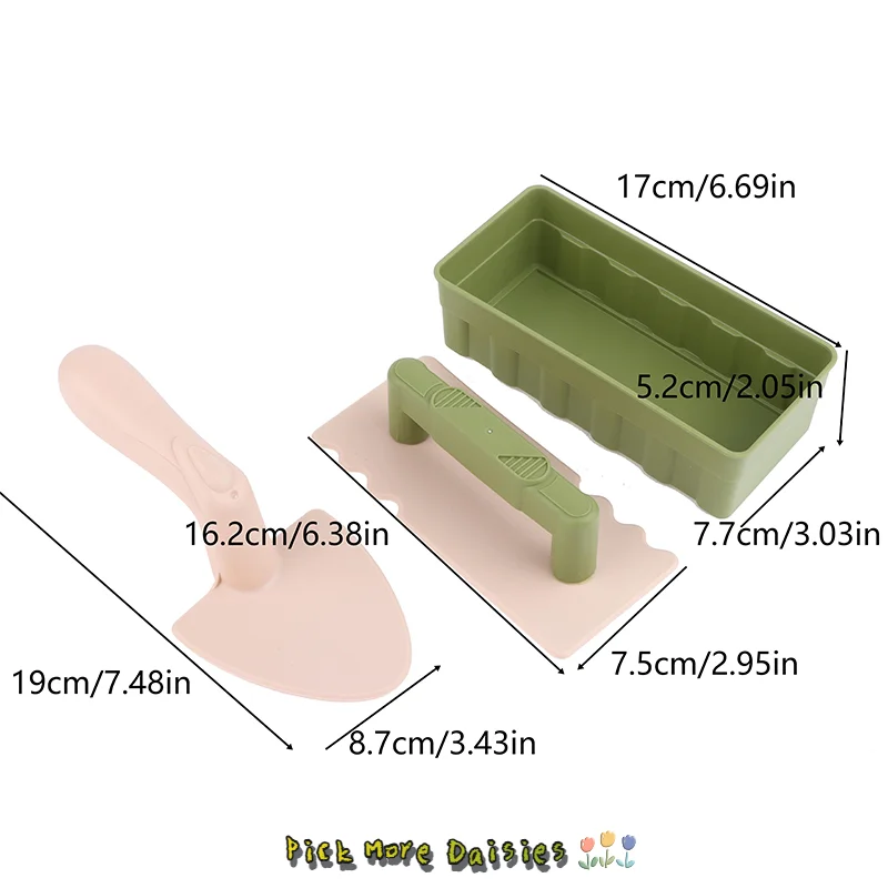 Kit de brinquedos de praia e neve de 3 unidades / conjunto - fabricante de tijolos de areia e molde de castelo de areia |   Brinquedo de construção ao ar livre de inverno de verão, presente para crianças