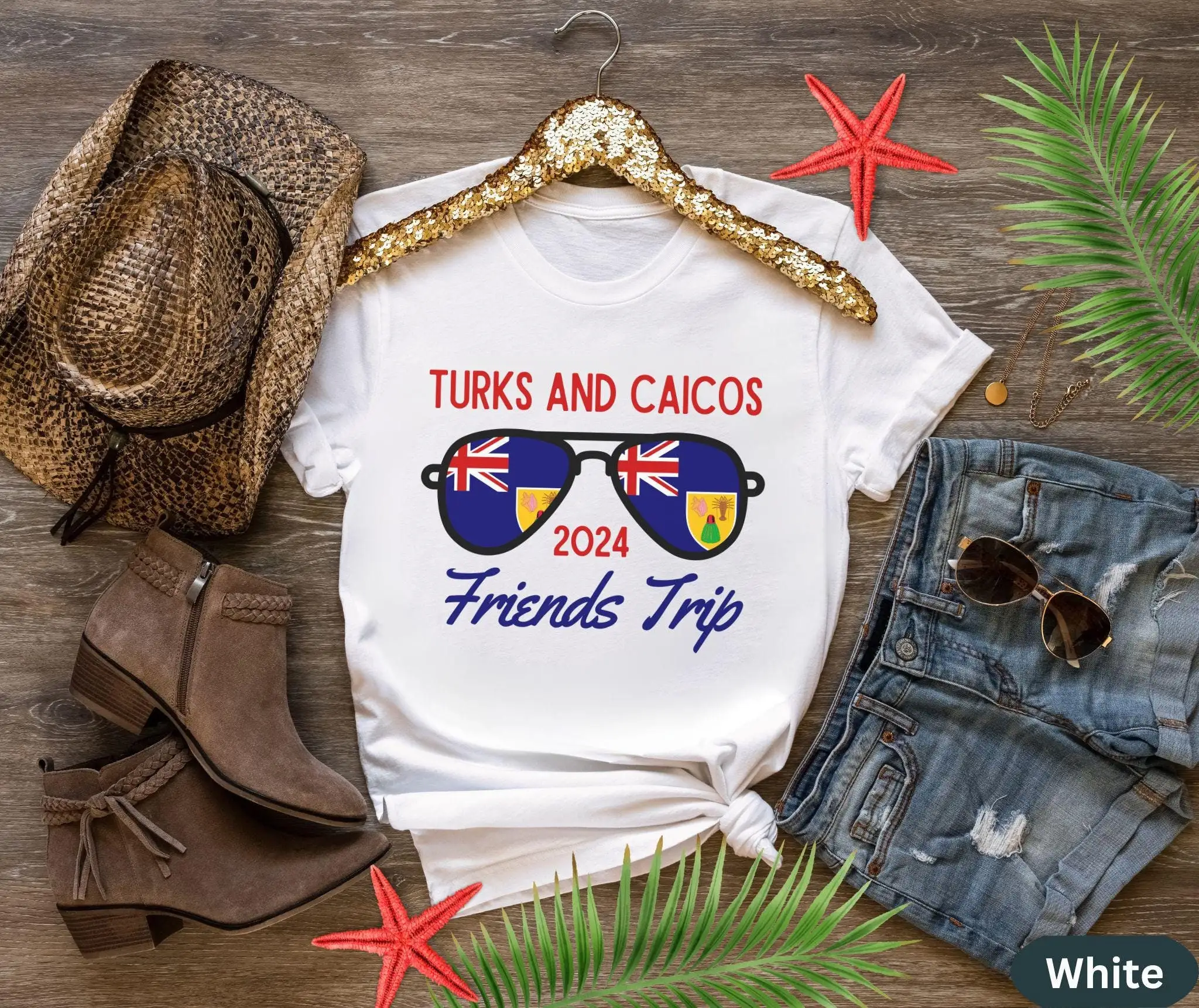 2024 Turks And Caicos Friends Trip T Shirt Family Tripping Match Vacation Matching Vacay Group