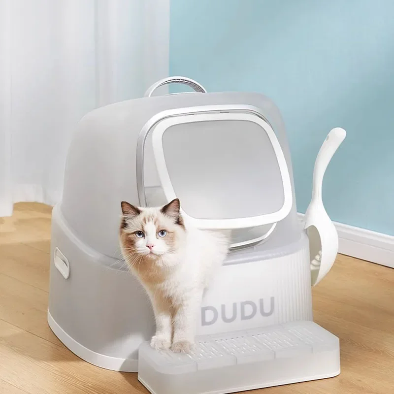 

Cleaning Automatic Cat Litter Box Tray Stuff Training Kit Villa Enclosed Toilet Commodes Supplie Kedi Tuvaleti House For Pet