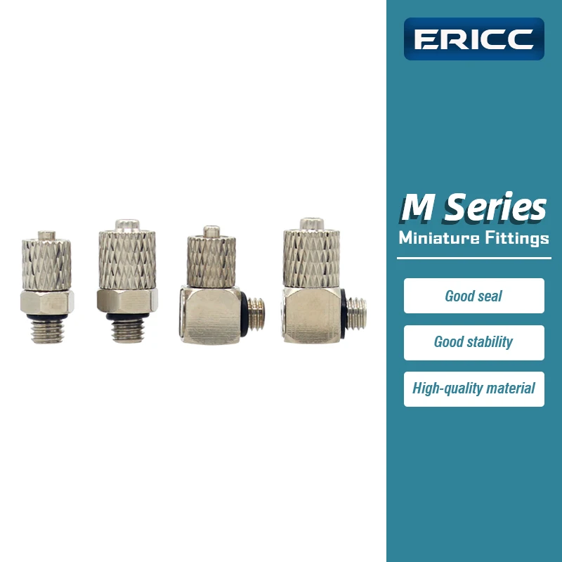 10PCS M Series Miniature Fittings Male Thread Pneumatic Pipe Air Hose Quick Fitting Mini Connector M3 M4 M5 M6  M-5H-4 M-5HL-4