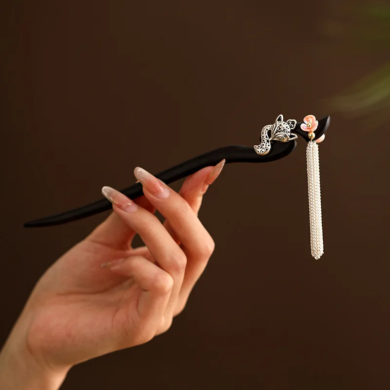 

New Women Fashion Wood Hairpin Girls Ancient Retro Hair Sticks Clips Chopstick Handmade Headwear Chinese Style Hair Accessories