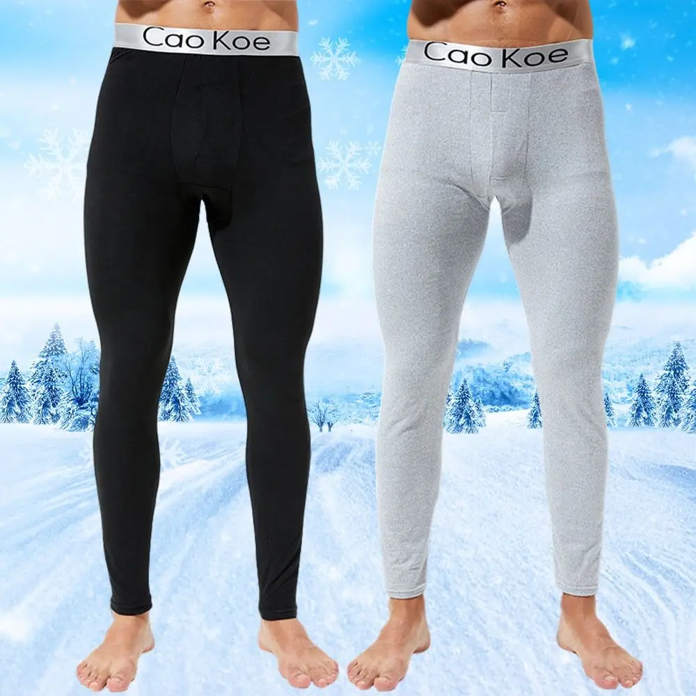 Classic Stretch Men's Thermal Pants Fleece Lined Cold Weather Baselayer Legging Winter Warm Underwear Bottoms