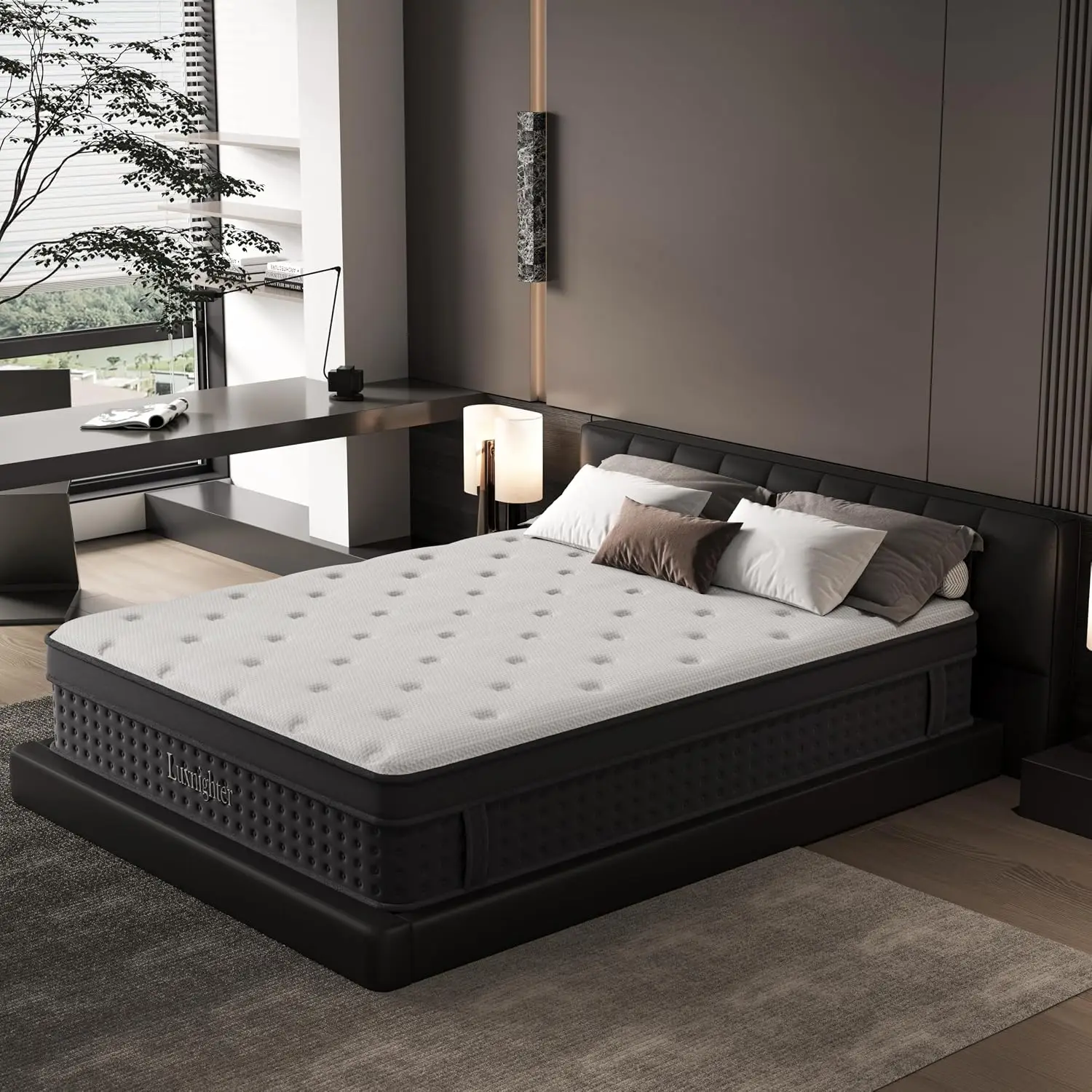 Queen Size Mattress, 14 Inch Queen Mattress in a Box, Cooling Matress with Memory Foam & Individual Pocket Springs for, Custom