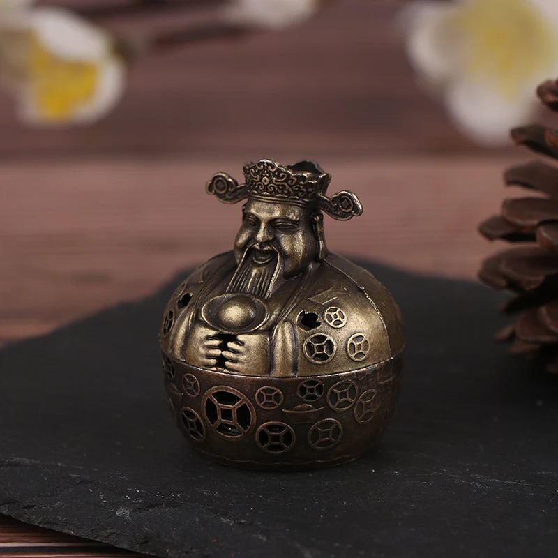 Creative Alloy Incense Burner Holder God Of Wealth Fumigation Incense Burner Stove Home Furnishings Decoration