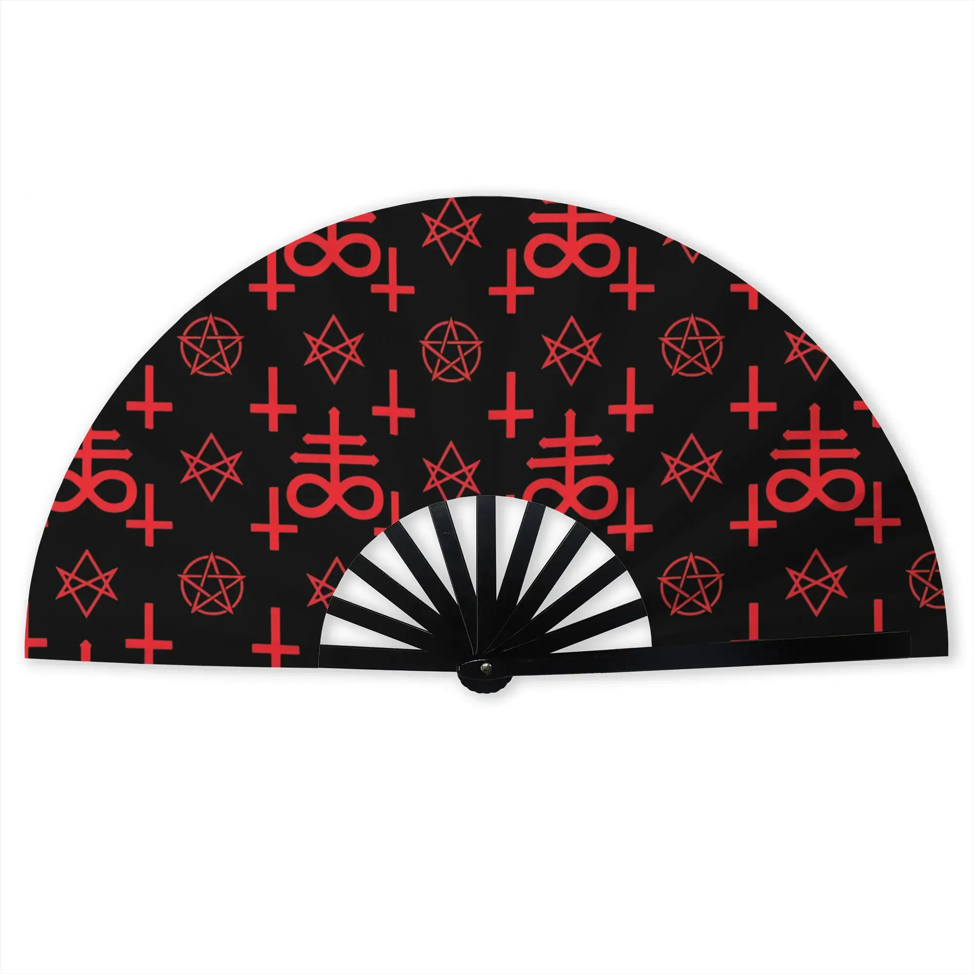 Baphomet Louis Satan Devils Daughter Hand Fan Promotional Gift Party  Durable Folding Fans Creative Bulk Pack Fan