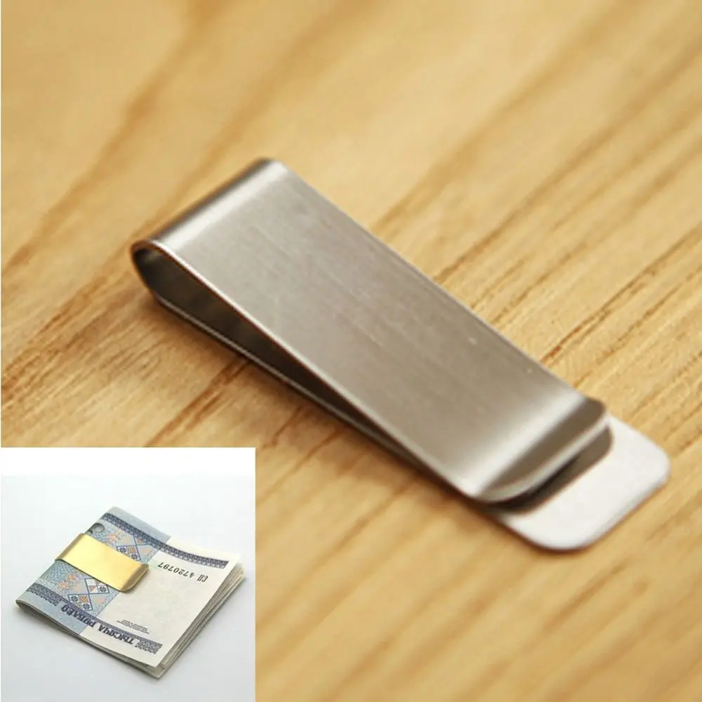 Man Clip Chic Banknote Holder Money Metal Holder Silver Metal Clamp 2 Colors Wallet Cash Clamp Money Clip Credit Card ID Clips