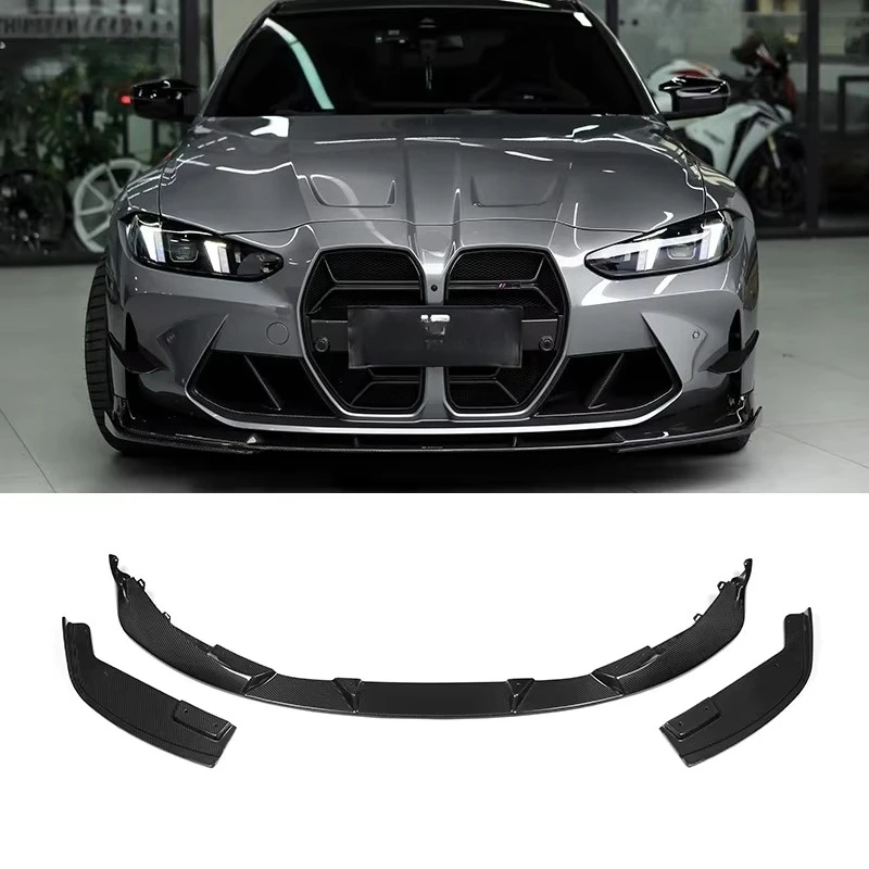 

Dry Carbon Fiber 3D Style Front Bumper Lip Spoiler Splitters for G80 M3 G82 G83 M4 2021+ Front Lip Front Splitter