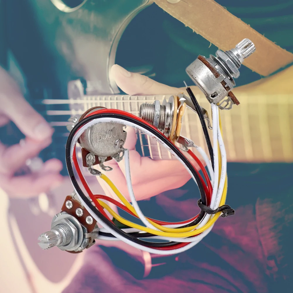 باس الأسلاك الجمعية الغيتار الكهربائي الملحقات لموسيقى الجاز باس الكهربائية باس سلكية مسبقا الأسلاك تسخير مجموعة 500K الأواني #1