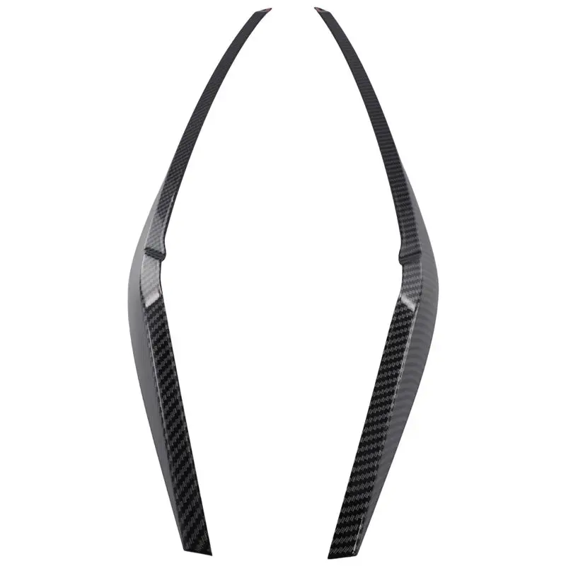 2Pcs Car Headlight Eyebrow Sticker Cover Trim For VW Polo 2019 2020 2021 2022-A08Q
