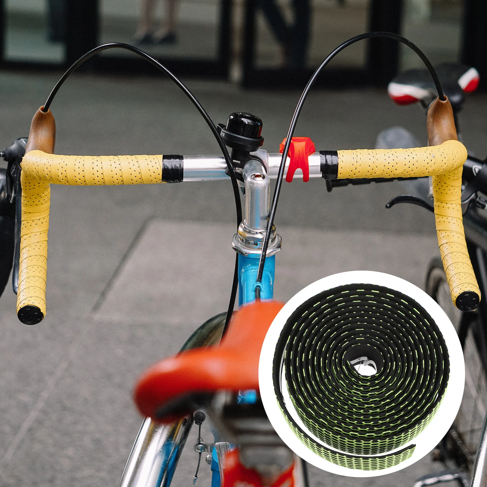 1 set 1 Set Bike Grips Cover Comfortable Wear-Resistant Handlebar Tape For Cycling Mountain Road Bike Eva Damping Absorption