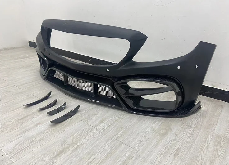 IM Style PP Injection Molded Front Bumper Rear Bumper Side Skirt Body Kit For Benz C205 C63 AMG Coupe Modification