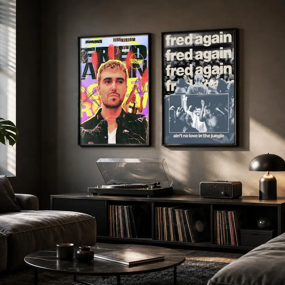 Singer Music album F-Fred Again Painting Calligraphy Canvas Poster Hallway Bedroom Living Room Home Bar Decoration Interior Wall