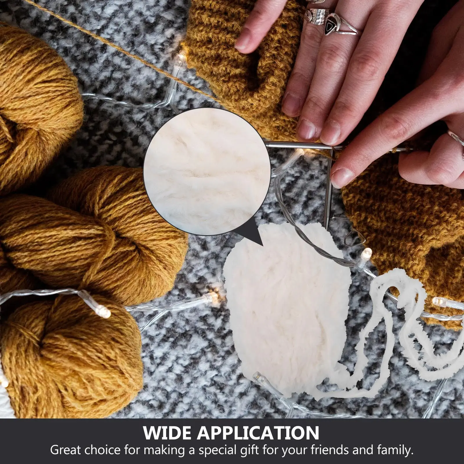 2Pcs Imitation Wool Super Soft Eyelash Yarn for Crochet Knit Scarfs Hats Blankets Anti-Pilling Acrylic Fiber Hand Knitting Warm