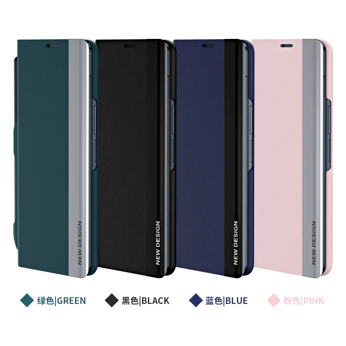 Funda de cuero con solapa magnética para Samsung Galaxy Z Fold 5, 4, 3, 5G, ranura para bolígrafo, S Pen, Z Fold5, Fold4, Fold3