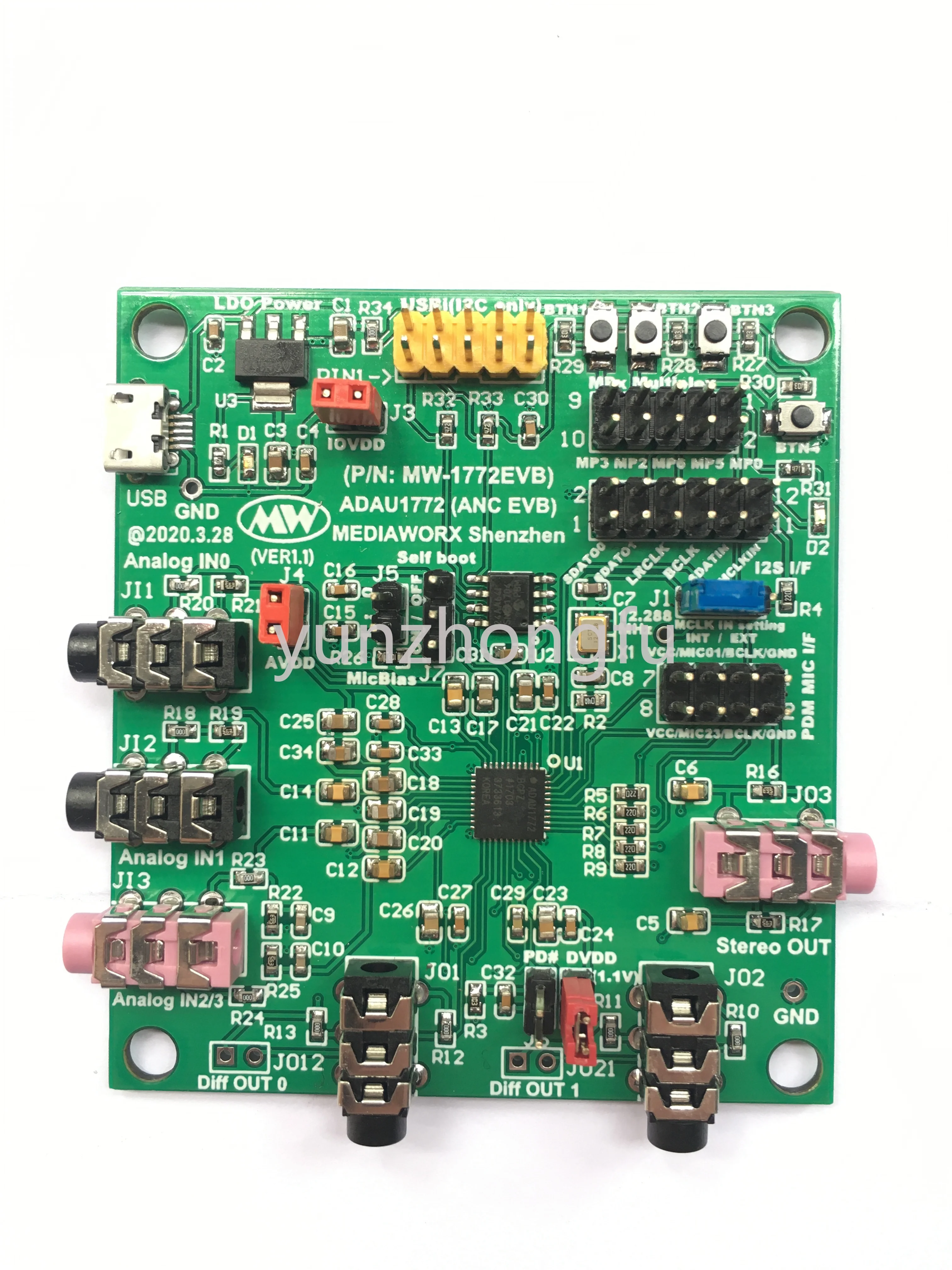 

Adau1772 / 1777 Development Board Mic Test Board PDM to I2S