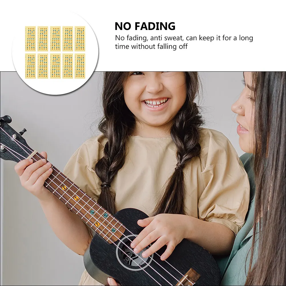 

20Pcs Ukulele Scale Stickers Premium Paper Musical Fingerboard Stickers No Fading for Beginner Learning Ukulele Scale Sticker