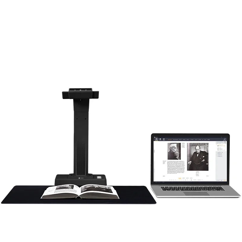 Escáner portátil de alta velocidad para documentos USB, aplanamiento de curvas de libros A3, sin necesidad dividida, cámara para documentos Ocr de 20mp