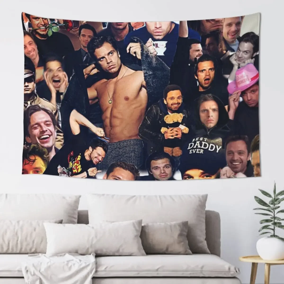 

Sebastian Stan (collage design) Tapestry Decoration Room Wall Decorations Room Decor Tapestry