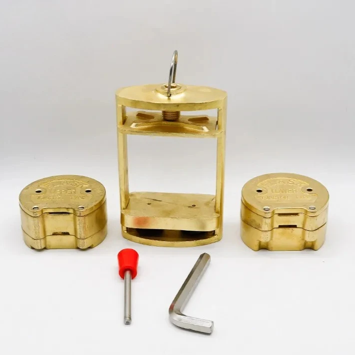 A Best Laboratory Two-Layer Dentures Compress with Double Ejector Flasks Bronze Handler Denture Flask Press