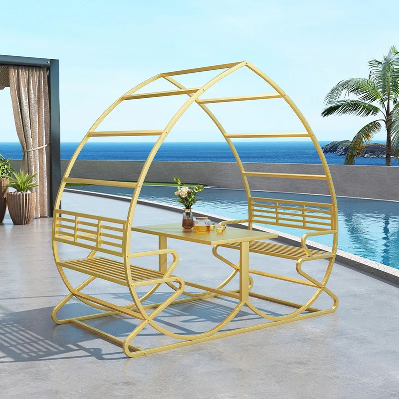 Chair Garden table and chair Scenic area decoration clock in wedding dress shooting Internet celebrity attractions Homestay