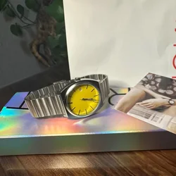 Square Multicolor Rainbow Calendar Watch Japanese Original Quartz Movement Men's Watch Stainless Steel Strap Women's Watch Gift