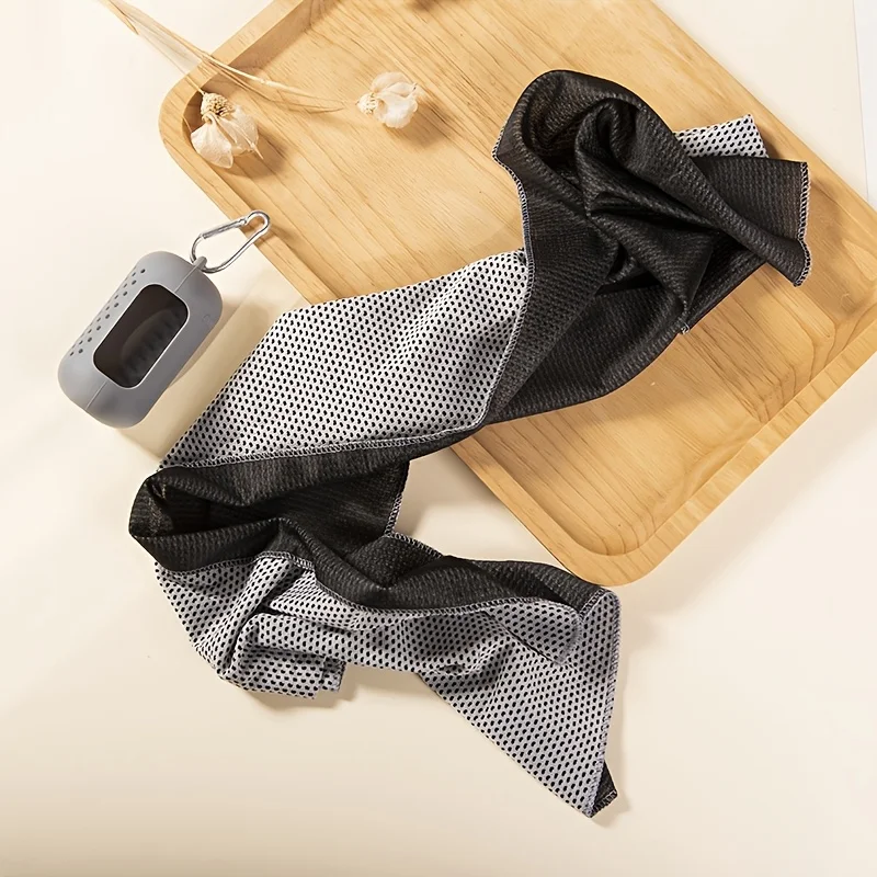 1 Quick-drying sports towel, ultra-light and breathable towel - 100% polyester knit fabric, breathable rectangular cooling towel