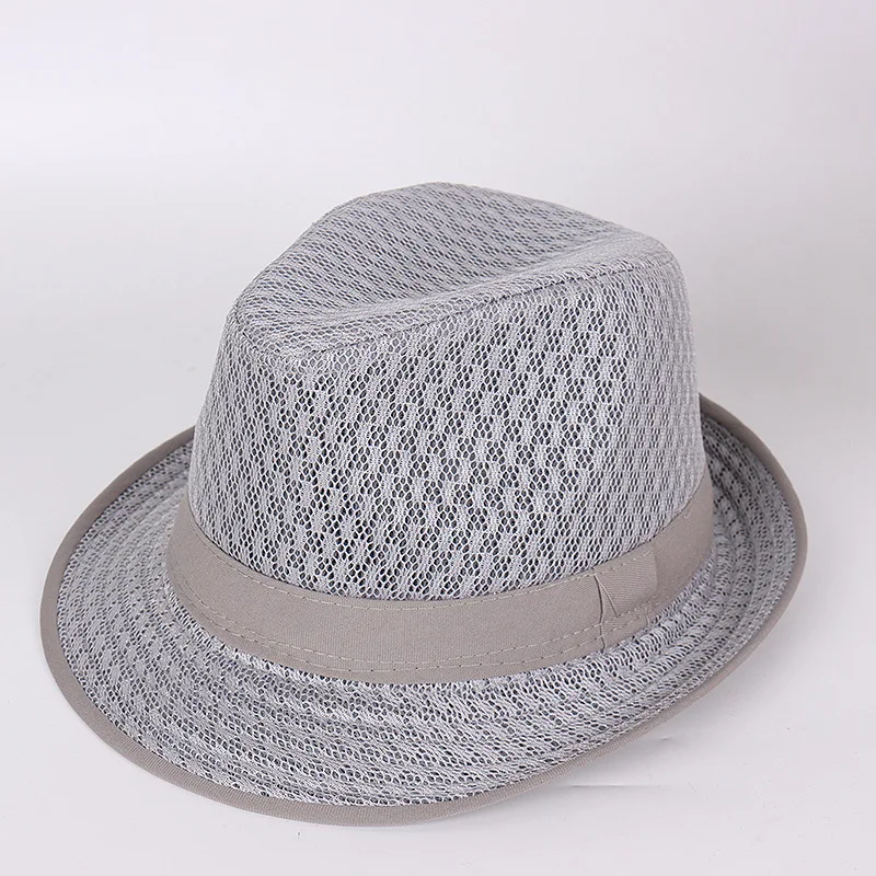 Sommer Mesh atmungsaktives Material Männer Fedoras Erwachsenen Bowler Hüte klassische Version Chapeau Hüte – Detail 10