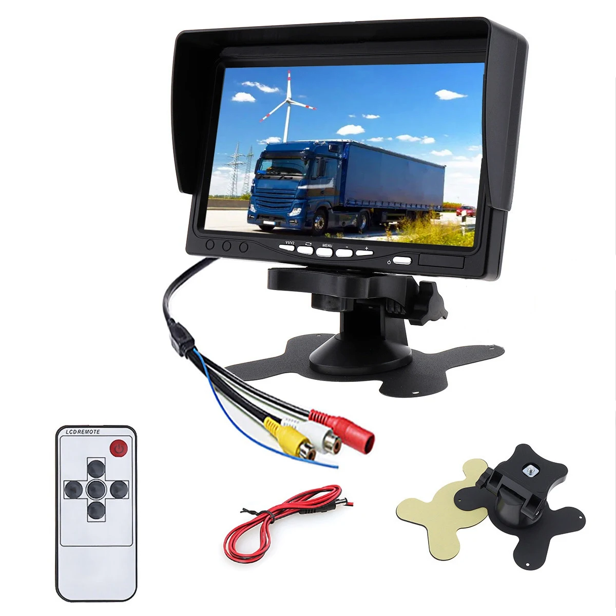 

12V-24V 7 Inch TFT LCD Color HD Monitor for Car Truck CCTV Reverse Rear View Backup Camera