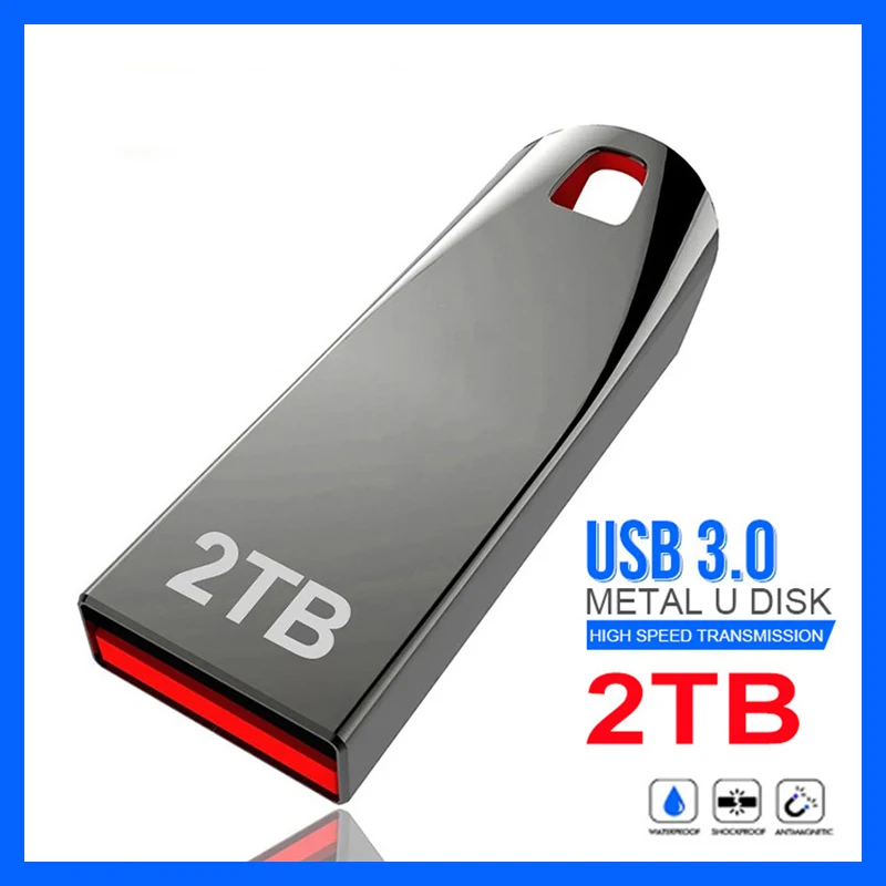 Original 2TB Usb 3.0 Flash Drives High Speed Metal Pendrive 1TB 512GB 256GB Portable Usb Drive Waterproof Memoria Usb Flash Disk