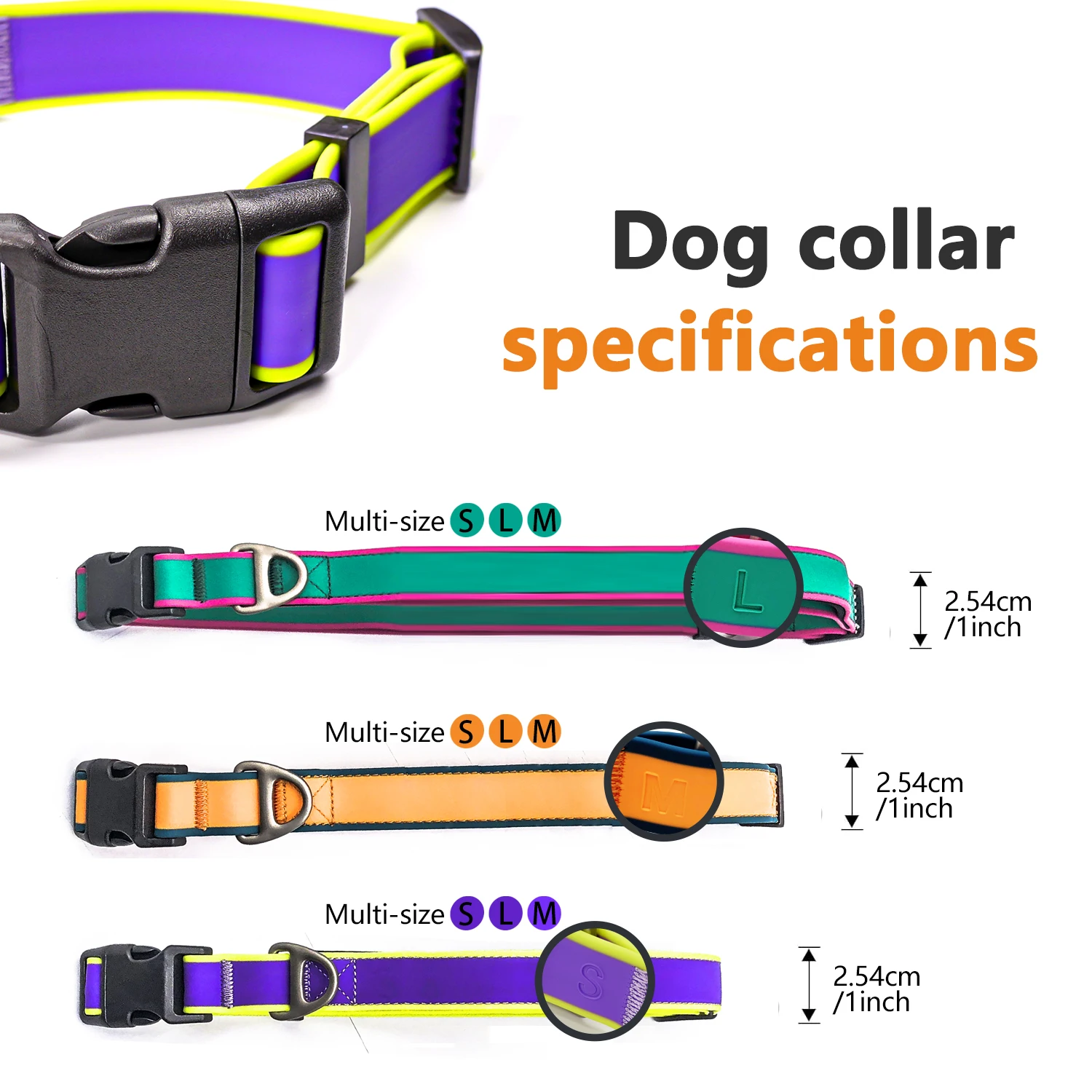 Collier pour chien réglable et imperméable avec boucle rapide_voghion.com