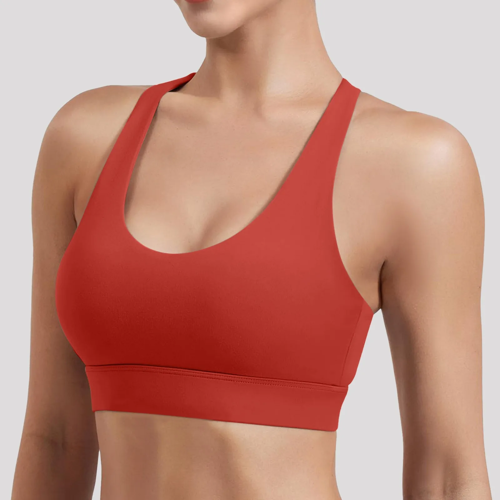 

New Push Up Sports Bra Yoga Vest Cross Straps Fitness Sexy Padded Top Gym Shockproof Running Breathable Crop Top Sportswear