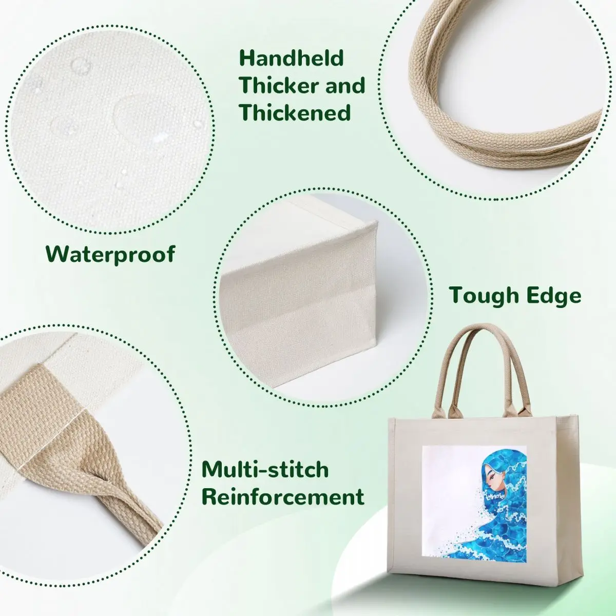 Loreley Tote Bag shoping bag large tote bag Gift bags free delivery bags