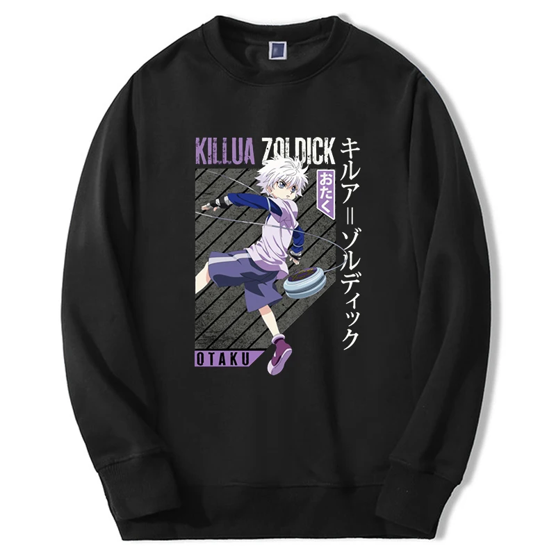 

Hot Anime Hunter X Hunter Sweatshirt Men Women Manga Killua Zoldyck Graphic Hoodies Loose Round Neck Hip Hop Moletom Sudaderas